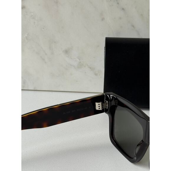 NEW Saint Laurent SL628 Flat Top Sunglasses in Havana Brown - Picture 9 of 10